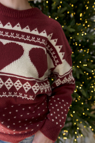 Shayla Heart Fair Isle Sweater