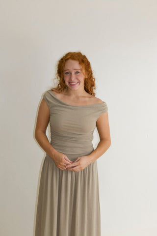 The Jacklynn Dress on Taupe