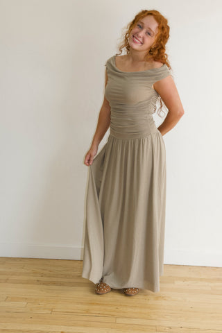 The Jacklynn Dress on Taupe
