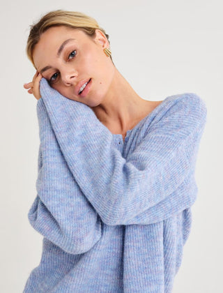 Newport Cardigan in Blue Heather