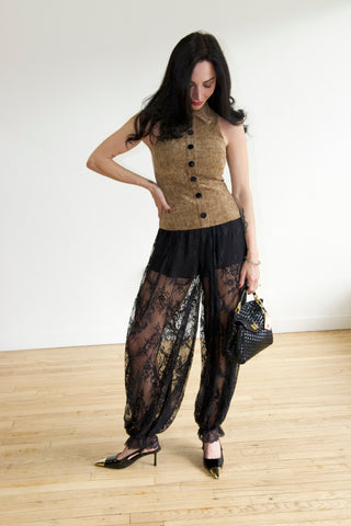 Odette Velvet Tailored Vest Top