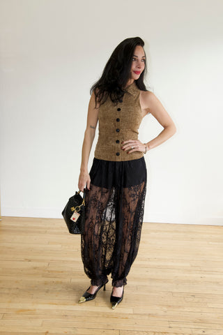 Odette Velvet Tailored Vest Top