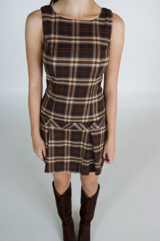 The Rachel Green Plaid Midi Dress