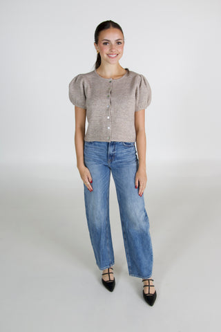 Allie Puff Sweater Sleeve Top