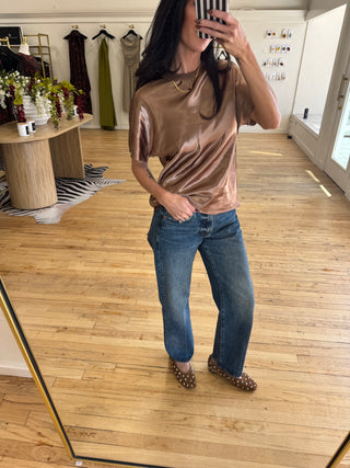 Margo Satin Crew Neck Top