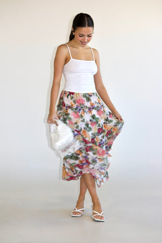 Mia Floral Midi Skirt